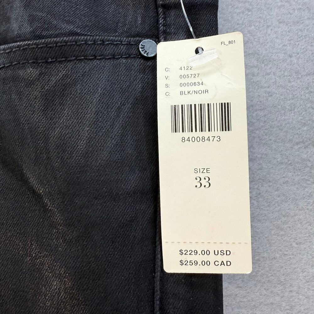 Paige Pants Women's 33 (16) Black Claudine Transend Lux Coating Antrhopologie - Picture 7 of 16